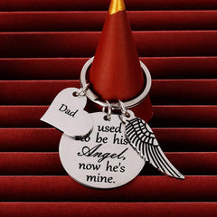 Dad Memorial Gift Keychain for Loss of Father Daughter Son