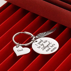 Dad Memorial Gift Keychain for Loss of Father Daughter Son