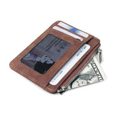 New Simple Mini Men Leather Wallet With Coin Pocket Small Credit Card Holder ID holder