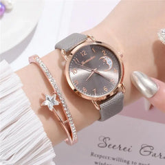Women Fashion White Watch Quartz Leather Ladies Wristwatches