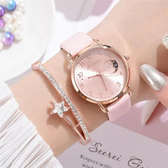 Women Fashion White Watch Quartz Leather Ladies Wristwatches
