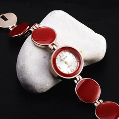 Women Watch Ladies Nobler Fashion Casual 5 Colors Wafer Design Round Dial