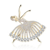 Ballet Dance Girl Brooch Pin Dancer Dancing Pins Brooches Jewelry Broche Best Friend Mothers Day Gifts