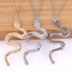 Snake Necklace New Animal Snake Dangle Women Pendant Necklace Minimalist