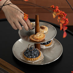 Matte Stainless Steel Storage Rack Mid-ancient Entrance Decoration