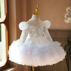 Children's Birthday Piano Performance Costume Women's Dress