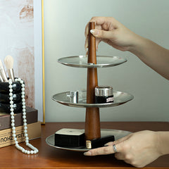 Matte Stainless Steel Storage Rack Mid-ancient Entrance Decoration