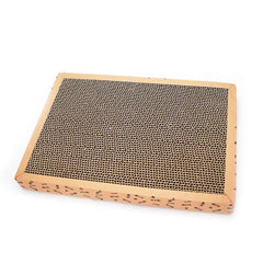 Leyoupai Cat Toy Pet Scratching Board Abrasion Resistant Cat Scratch Board Cute Fishbone Square Long Straight Corrugated Paper