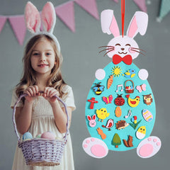 Felt Easter Bunny Creative Education Wall Stickers Holiday Pendant Felt Products