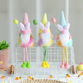 Easter Plush Floor Decoration Colorful Faceless Doll