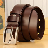 Men's Belt Leather Strap Luxury Alloy Pin Buckle Casual Men's Belt