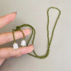 Pearl Necklace Women Long Crystal Beads Sweater Collares Necklace Baroque