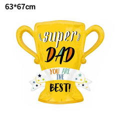 1set Large Best Dad Trophy Foil Balloons Spanish Father's Day Trophy Balloons Father's Day Party Decorations Dad Favorat Gifts