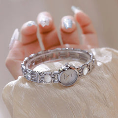 woman Luxury Watch Fashion Elegant Natural Pearl Seashell Dial Quartz