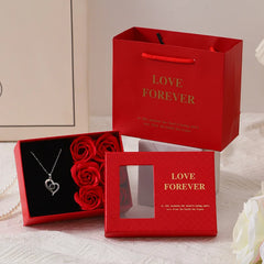 Flower Jewelry Box Six Roses Window Gift Box Ring Earrings Pendant Jewelry Box Jewelry Organizer