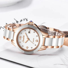 Fashion Women Watch Rose Gold Ladies Bracelet Watches Girl