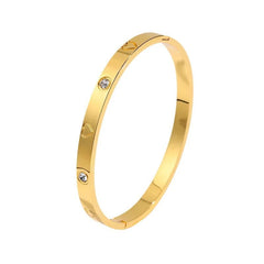 Women's Gold Bracelet 18K Gold Plated Friendship Love Bracelet Cubic Zirconia