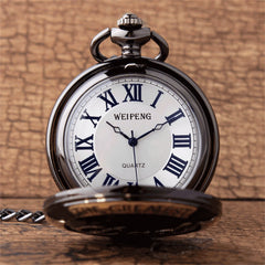 Fashion Casual Men'S Quartz Pocket Watch "The Greatest Dad" Engraved Round Dial Men's Pocket Watch for Father's Day Gift Reloj