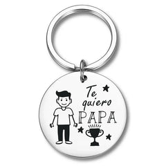 Te Quiero PAPA Spain I Love You Father's Day Birthday Gift Dad KeyChain Ring