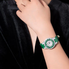 Luxury Brand Woman Watch Qualities Diamond Emerald Watches Ladies