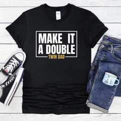 Twin Dad S T Shirt Father Of Twins Daddy Father'S Day Birthday For Husband Expecting