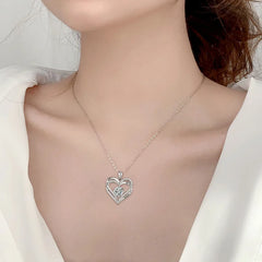 Fashionable 12th Birthday Stone Love Pendant Necklace for Women's High End Charm Jewelry Valentine's Day Gift for Girlfriend