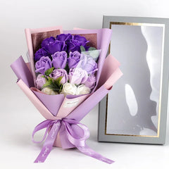 18pcs Roses Bouquet Soap Flower Brazil Valentine's Day Gift for Girlfriend Proposal Confession Birthday Gift Simulation Flower