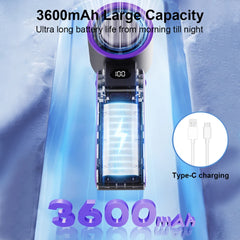 Electric Fan Foldable Portable Fan Handheld Air Cooling Turbo Fan 3600mAh Rechargeable Fan High Speed 100 Level Mini Cooling Fan