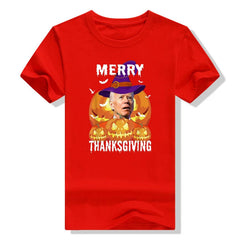 Funny Joe Biden Confused Merry Thanksgiving for Halloween T-Shirt Political Joke Clothes Men Clothing Pumpkin Print Outfit Gifts