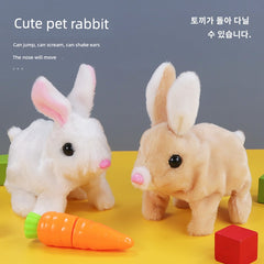 Walk and Call Stuffed Electric Panda Toy Sound Figurine Doll Kids Baby Pet Dog Toy Bunny