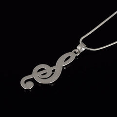 Music Necklace Treble Clef Note Chain Musical Symbol Staff Notation Gift For Woman