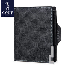 Men Short Leather Wallet Black Business Wallets Man Letter Printed Simple Bank Card Holder Money Clip Lightweight Luxury Durable