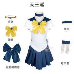Adults Kids Cosplay Anime Sailor Costume Wig Moon Tsukino Usagi Meiou Setsuna Chibiusa