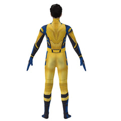 Men Boys Wolverine Cosplay Costume Jumpsuit Superhero Party Halloween Wolverine Bodysuit Zentai for Audlt boys Asian Size