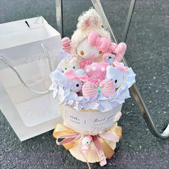 Kawaii Doll Bouquet Finished Birthday Gift Girls Send Girlfriends Lovely Girlfriend Girls Ornaments Decoration