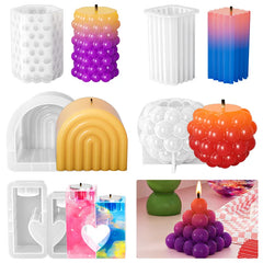 Creative Arch Door Silicone Candle Mold DIY Rainbow Bridge Plaster Epoxy Resin Candles Making Supplies Home Decor Art Craft New