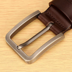 Men's Belt Leather Strap Luxury Alloy Pin Buckle Casual Men's Belt