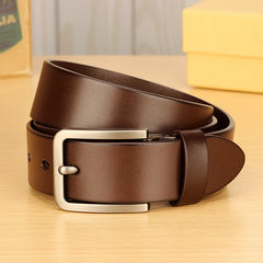 Men's Belt Leather Strap Luxury Alloy Pin Buckle Casual Men's Belt