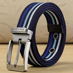 Man Tactical Belt Mens Nylon Weave Canvas Belt For Jeans Knitted Military
