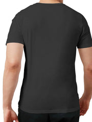 Father's Day gift for dad, men with single-sided printed design, humorous black short sleeved shirt with "love title"
