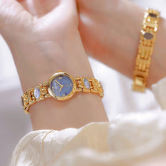 woman Luxury Watch Fashion Elegant Natural Pearl Seashell Dial Quartz