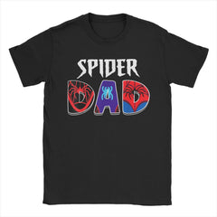 Spider Man Dad Father's Day Matching Family Birthday T Shirt Men's 100% Cotton T-Shirt Round Collar Tees Short Sleeve Clothing