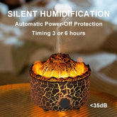 Air Humidifier Aromatherapy Essential Oil Diffuser Cool Mist Diffuser, Flame & Volcano