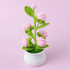 Handmade Birthday Gift Female Woven Rose Large Potted Desktop Decoration