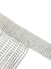 1 Piece Fashionable, Simple, Versatile Necklace, Luxurious Rhinestone Tassel Necklace