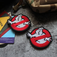 Ghost Busters Tactical Embroidered Patches for Clothing Stickers for Halloween Clothes Hook and Loop Tactical Patch Applique