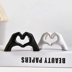 European style minimalist home decor gifts, bedroom desktop decoration, heart gesture ornaments