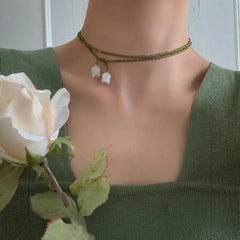 Pearl Necklace Women Long Crystal Beads Sweater Collares Necklace Baroque