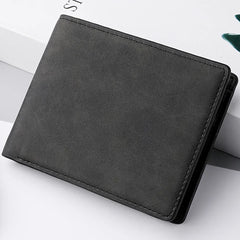 Men's Genuine wallet PU Leather Male Short Zipper Simple Soft Leather