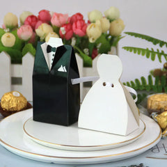 Wedding Gift Bag Bride and Groom Candy Box DIY with Ribbon Wedding Decorations Souvenir Party Supplies